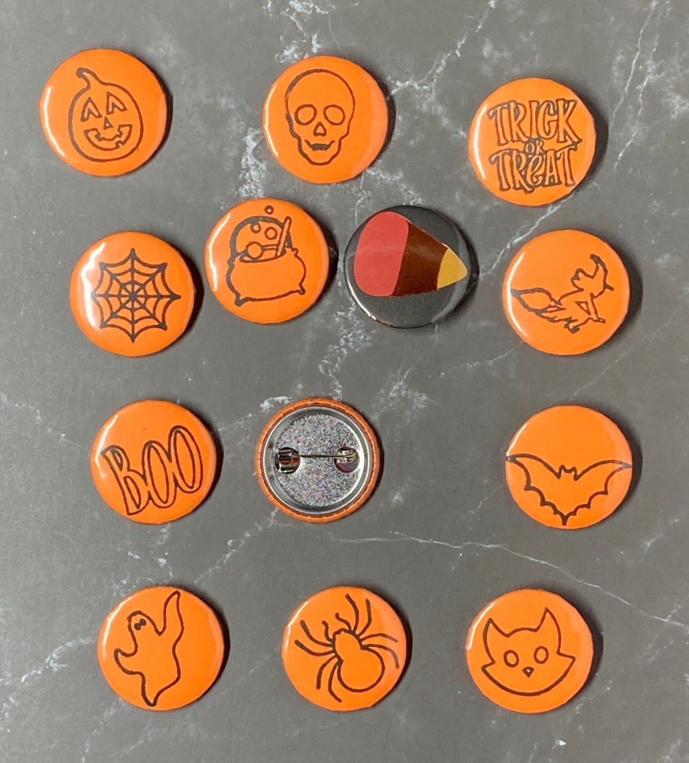 Halloween pin back buttons